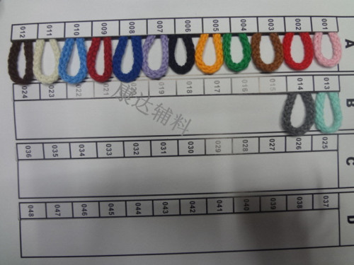 5mm colorful cotton rope/kindergarten handmade diy/drawstring rope coat and cap rope， bundle