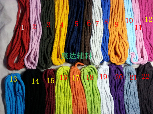 color environmental protection cotton eight-strand cotton string binding rope drawstring 1 yuan 2 m