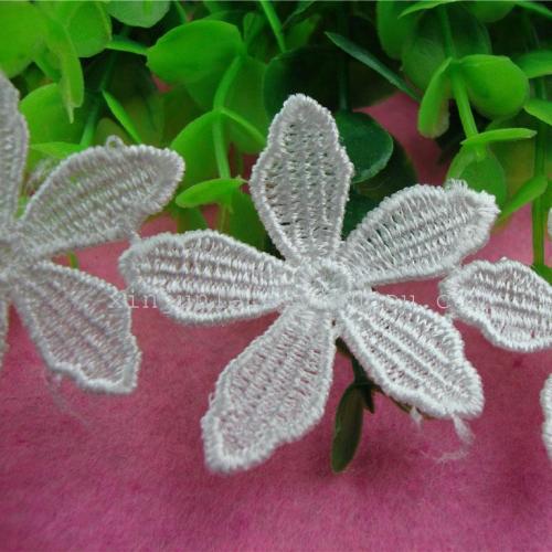 -Star Water Soluble lace Polyester Embroidery Lace Can Be Cut into a Single DIY Material 