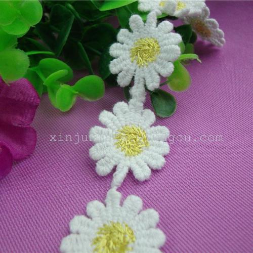 water-soluble embroidery polyester two-color lace 2.5cm