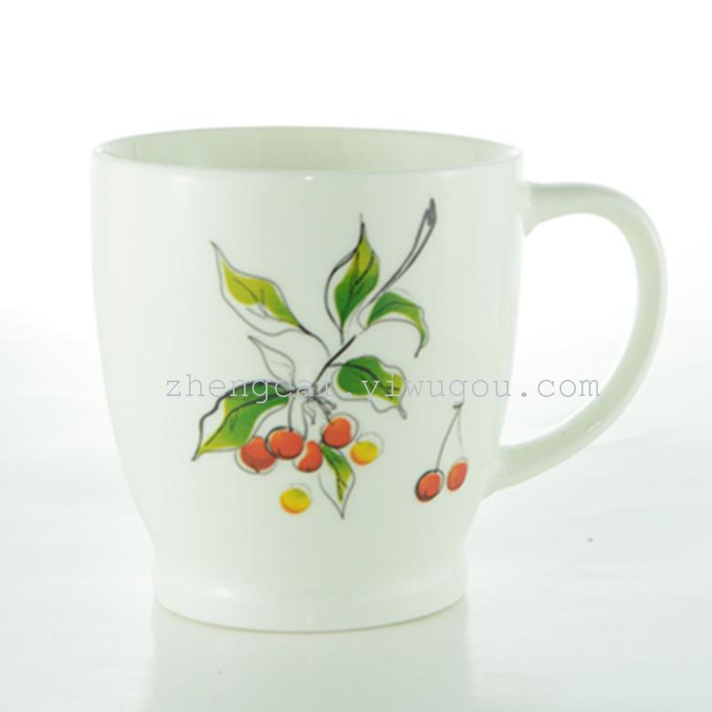 镁质瓷烤花杯 仿骨瓷咖啡杯 广告促销杯子 工艺品杯
