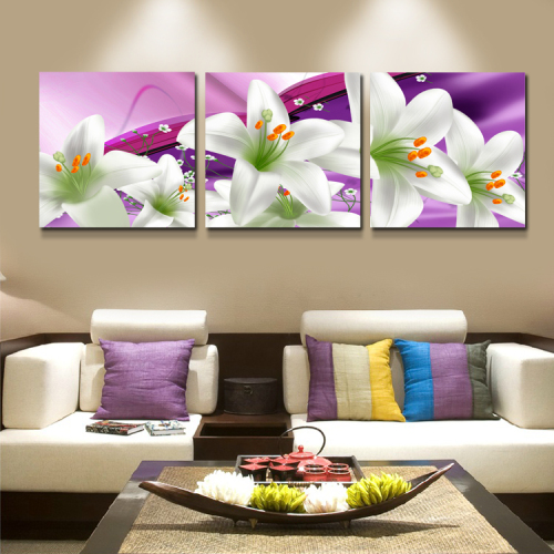 European Gallery Decorative Painting Living Room Decorative Painting Bedroom Bedside Painting Dining Room Frameless Painting Lily