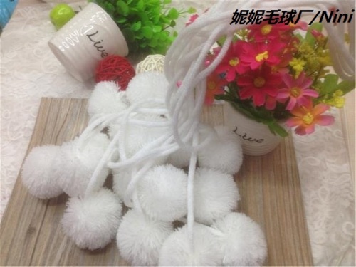Acrylic Polyester Cashmere Long Belt Pairs of Balls Hairy Ball Factory Direct Sales