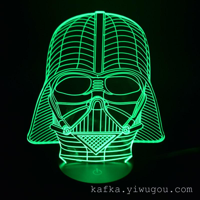 创意新款3D错觉星球战士台灯  usb3D造型灯