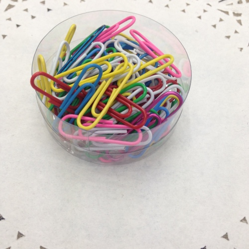 color plastic nickel plated clip paper clip round needle cylinder packaging