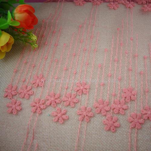 full lace customized dyed milk silk material embroidery water soluble lace
