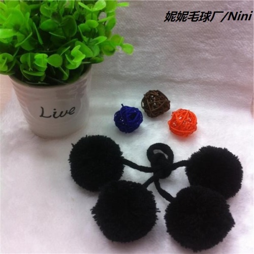 cashmere black polyester 5cm pair ball factory direct
