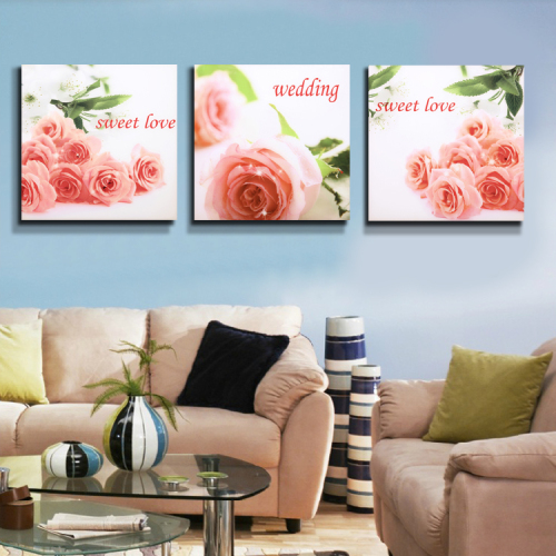 living room painting bedroom bedside paintings rose lily flower sofa background wall painting