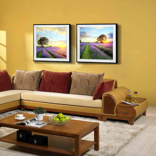 decorative painting living room background wall painting frameless glass ice crystal painting landscape painting