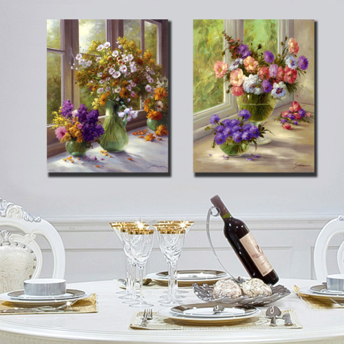 european gallery restaurant decoration painting home hotel oil painting decoration ice crystal painting