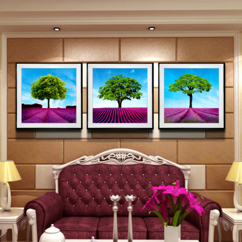 Hanging Painting and Decorative Painting Landscape Painting Living Room Wall Painting Framed Glass Ice Crystal Painting
