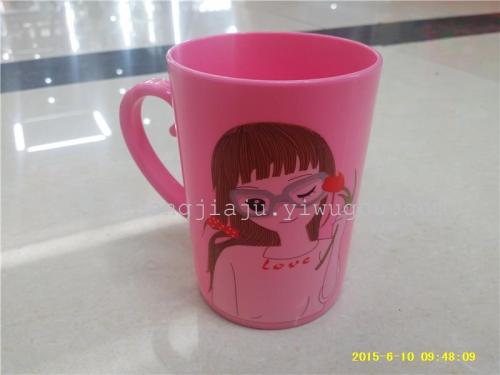 cartoon girl cup printing cup drinking cup mouthwash cup rs-2859