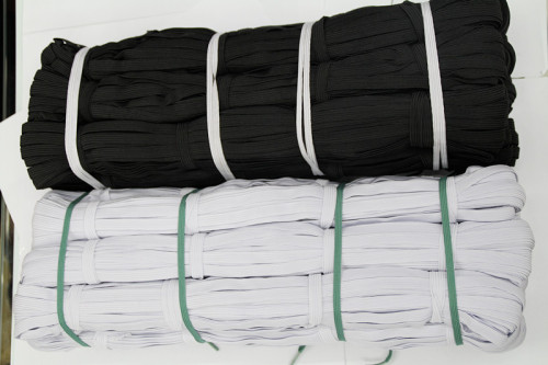 1.0cm Imported Wide Flat Elastic Band Black and White Horse Belt Factory Direct Sales DIY Accessories