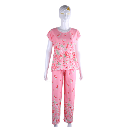 summer pure cotton pajamas set women‘s short-sleeved floral cute homewear cotton quality free shipping