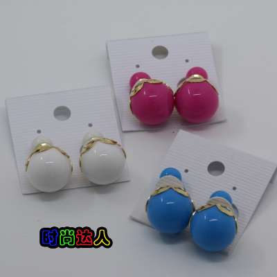 Acrylic size upscale atmosphere of factory outlet style alloy beads earrings