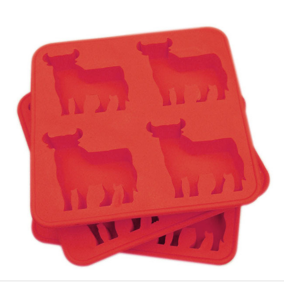 创意水牛冰格 动物红牛硅胶冰模 夏日必备清凉