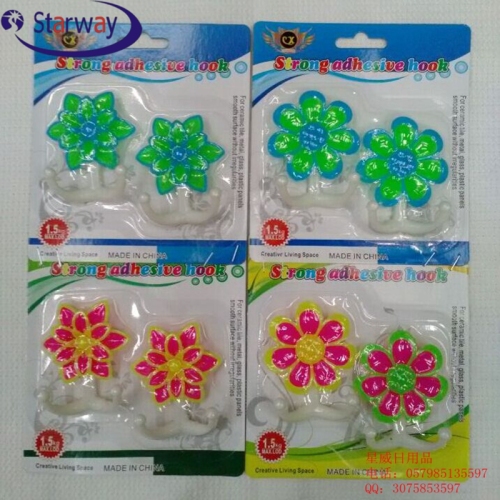 Adhesive Hook Strong Adhesive Hook Plastic Hook SUNFLOWER Creative Sticky Hook Kitchen Nail Free Hook