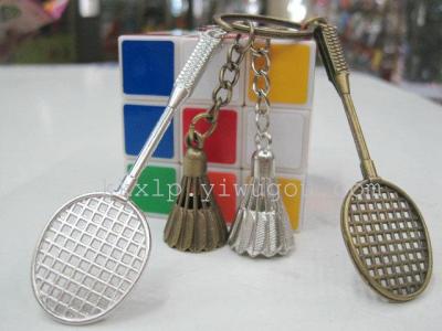 Metal key ring key ring mini special offer wholesale craft badminton badminton badminton accessories