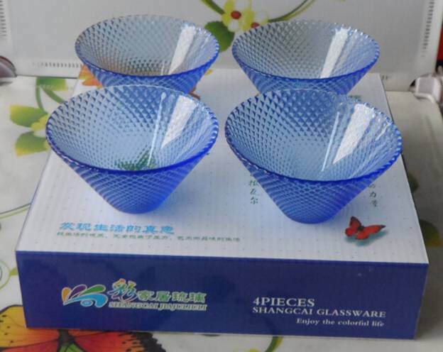 玻璃果盘 创意婚庆玻璃碗 小吃店KTV玻璃水果盘