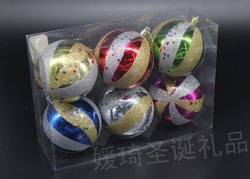 圣诞球 圣诞彩球 彩绘球 圣诞礼品 圣诞装饰品 圣诞挂件