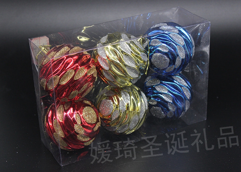 圣诞球 圣诞彩球 塑料球 圣诞装饰品 圣诞礼品
