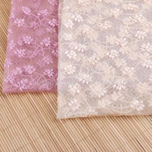 Handmade Clothing accessories American Mesh Lace Embroidered Lace Fabric Full Width