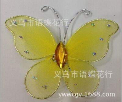 Glitter-encrusted Butterfly clothing and shoes wholesale home gift decoration 5.5cm