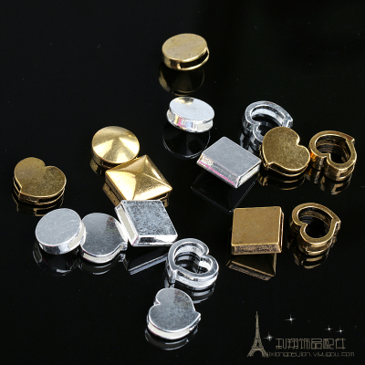 Foreign trade DIY jewelry accessory heart square zinc alloy pendant fittings