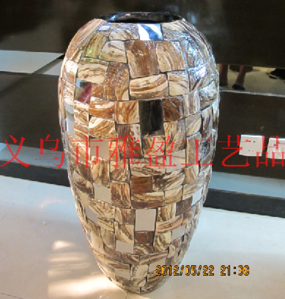 supply stainless steel shell glass vase steel floral decoration supply stainless steel shell glass vase steel floral decoration