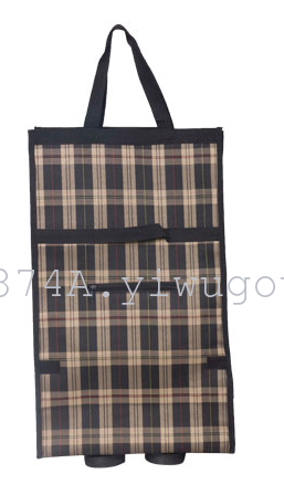 Travel Bag Shopping Cart Hand Bag Foldable Tow Bag Dual-Use Shopping Cart Bag with Wheels Trolley Bag Travel Cart 