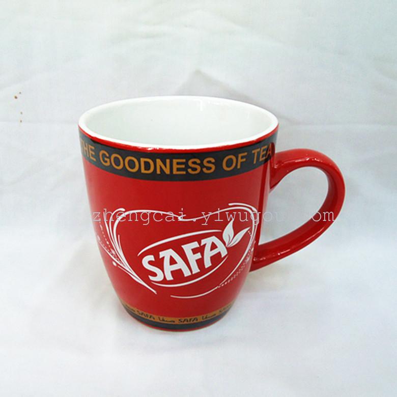 陶瓷咖啡杯 广告杯 色釉咖啡杯 鼓形杯