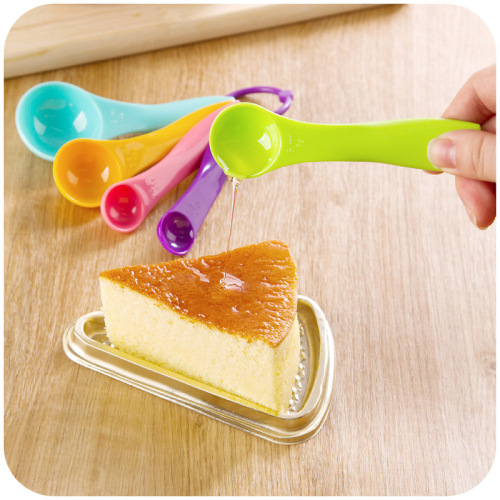 High Quality Food Grade Kitchen Measuring Spoon Color 5-Piece Thickened Baking Scale Measuring Spoon