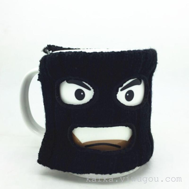 创意海盗蒙面杯 新奇特杯具 面罩忍者杯 蒙面海盗马克杯