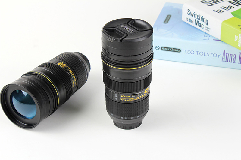 创意尼康镜头杯 相机镜头陶瓷杯 不锈钢保温水杯