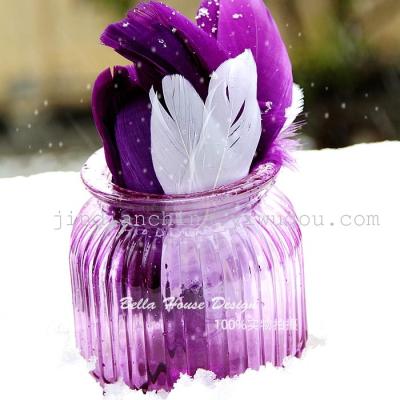 Manufacturers selling color transparent glass candlestick and candle kosagi Home Furnishing ornaments