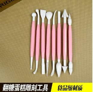 8-piece baking tool set, carving set, cake tools, decorative pen, fondant utensils, shaping knife, baking pic 1
