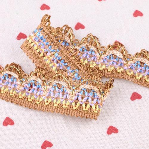 polyester crown lace gold and silver silk lace clothing accessories