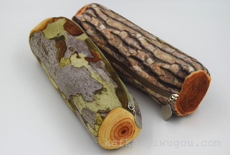 新款创意木纹笔袋 树木笔袋 收纳袋 铅笔盒