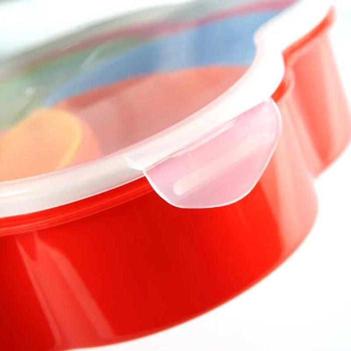 创意时尚密封带盖分格塑料糖果盒 欧式干果盘瓜果盘干果盒详情3