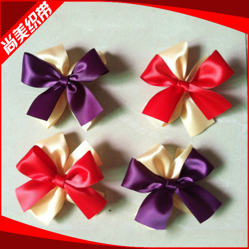 professional customized ribbon ribbon handmade flower wedding invitation decorative knot