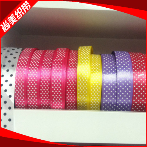 Wholesale Printed Tape Cloth Pattern Printed Tape Dot Polyster Ribbon Handmade Ribbon Yarn Strip