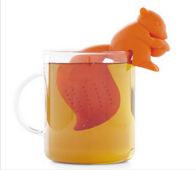 创意新款小松鼠泡茶器 动物硅胶泡茶器 松鼠茶包