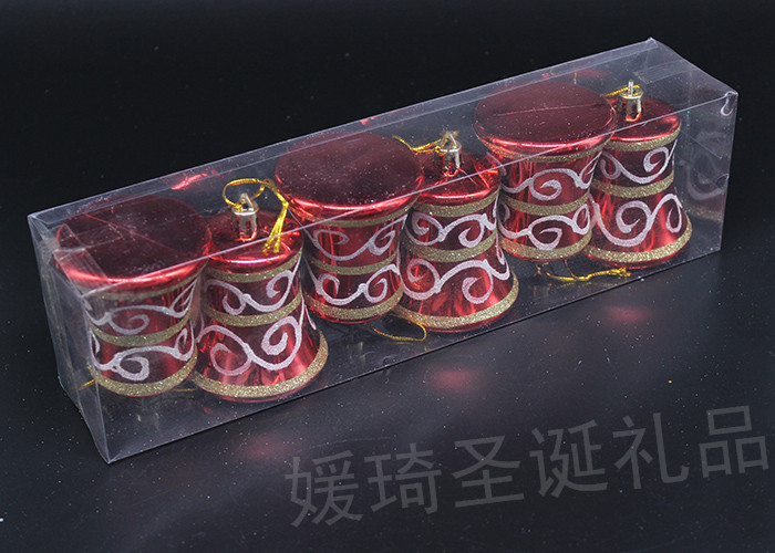 圣诞彩绘礼盒 圣诞塑料装饰品 圣诞挂件 圣诞礼品