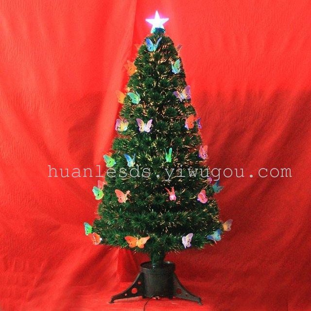 圣诞树 LED光纤  蝴蝶饰品树 光纤圣诞树 圣诞装饰品