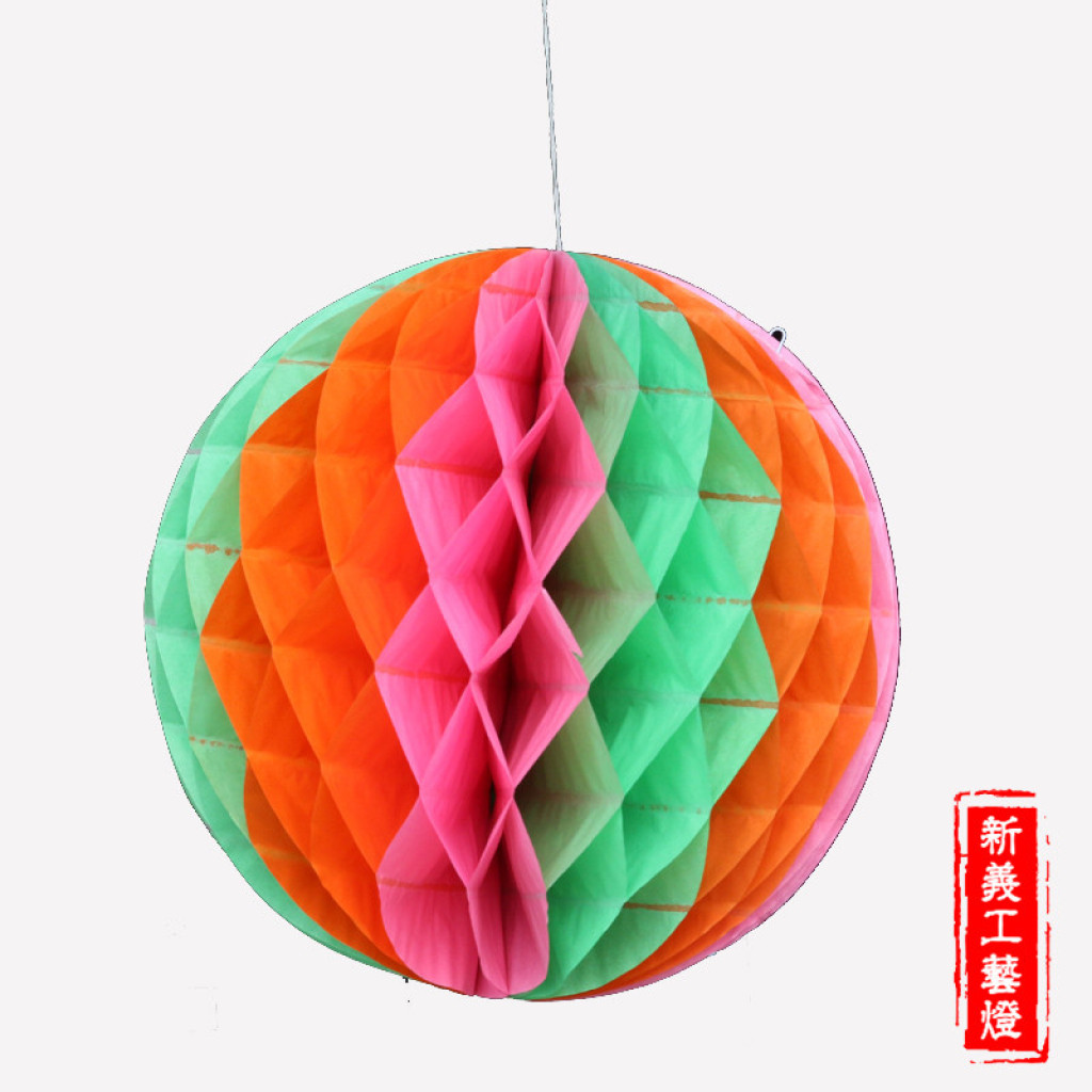 45cm 蜂巢球春节装饰婚庆 纸绣球蜂窝灯笼纸拉花