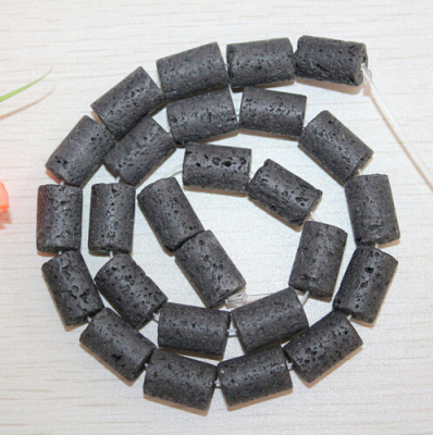 [YiBei Coral] natural volcanic rock 10*15mm cylindrical semi manufactured volcanic stone wholesale