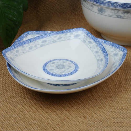 factory direct glaze color bone china triangle plate cold dish plate high-grade tableware