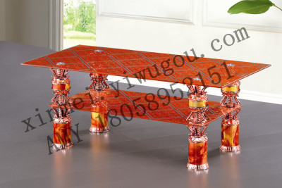 Manufacturers selling toughened glass table glass table aluminum tea cabinet table are rectangular table