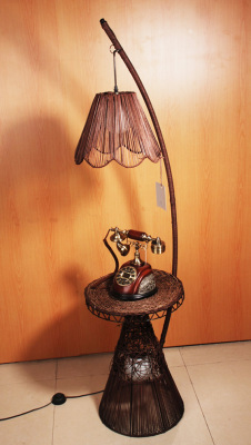 Manufacturers selling simple furnishings rattan floor lamp creative southeast bedroom living room decoration lamp room