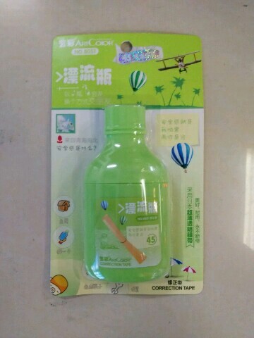 new correction tape drift bottle. adopt japan ultra-thin hyaloid membrane bags better that never